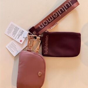 lululemon athletica Dual Pouch Key & Card Holder in Dusty Rose and Plum
